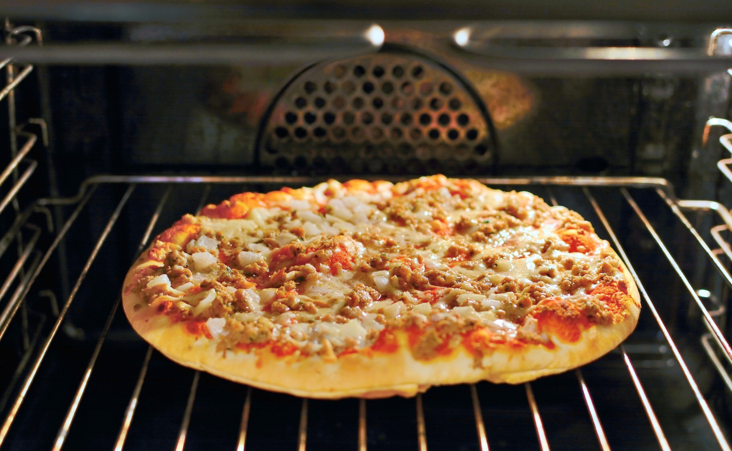 Pizza Inside Oven