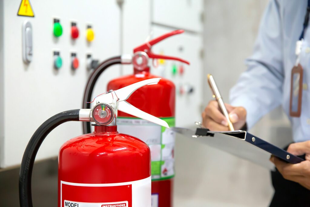 checking fire extinguishers control