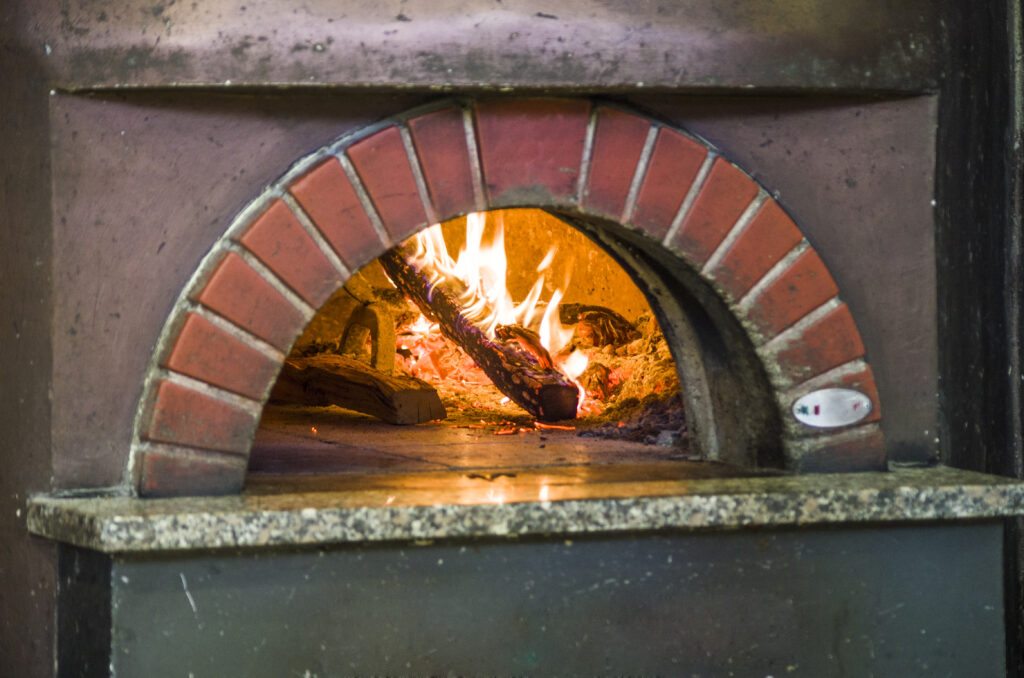 traditional oven in  bricks for wood-fired pizza