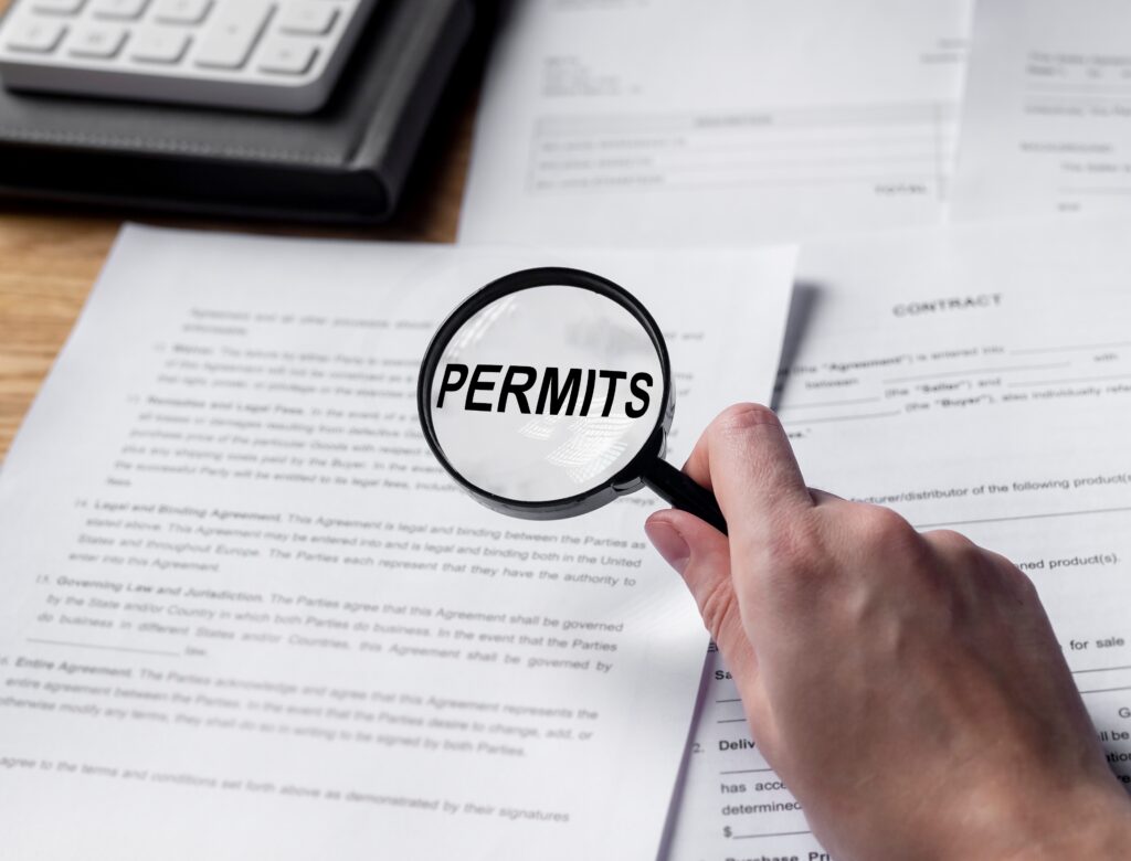 Permits word through magnifying glass over permissions and approved documents